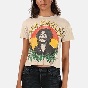 MadeWorn Bob Marley Beige Tee with Vibrant Accents